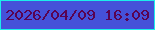 文字の大きさ：2、枠の色：1cedeb、背景の色：4551d9、文字の色：590350 無料ブログパーツのブログ時計
