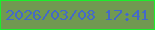 文字の大きさ：4、枠の色：1cee2c、背景の色：719951、文字の色：4469c8 無料ブログパーツのブログ時計