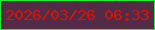 文字の大きさ：4、枠の色：1cef34、背景の色：542b46、文字の色：d1160c 無料ブログパーツのブログ時計