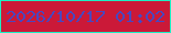 文字の大きさ：4、枠の色：1cefc4、背景の色：cb1938、文字の色：4947bf 無料ブログパーツのブログ時計