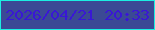文字の大きさ：3、枠の色：1cefe2、背景の色：3b4995、文字の色：3917d5 無料ブログパーツのブログ時計