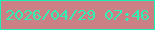 文字の大きさ：1、枠の色：1cf1b4、背景の色：cb8085、文字の色：32f0b3 無料ブログパーツのブログ時計