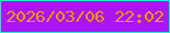 文字の大きさ：3、枠の色：1cf2c5、背景の色：ac14fa、文字の色：ec9702 無料ブログパーツのブログ時計