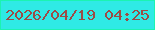 文字の大きさ：4、枠の色：1cf3b2、背景の色：2feae5、文字の色：9c4b46 無料ブログパーツのブログ時計