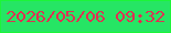 文字の大きさ：3、枠の色：1cf539、背景の色：26e564、文字の色：df3053 無料ブログパーツのブログ時計