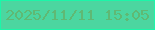 文字の大きさ：1、枠の色：1cf6a9、背景の色：4cd6a0、文字の色：5fb974 無料ブログパーツのブログ時計