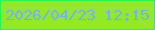 文字の大きさ：5、枠の色：1cf956、背景の色：92e829、文字の色：72b0fd 無料ブログパーツのブログ時計