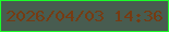 文字の大きさ：2、枠の色：1cfc2a、背景の色：485c50、文字の色：763b12 無料ブログパーツのブログ時計