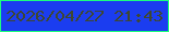 文字の大きさ：3、枠の色：1cfe7f、背景の色：1b3df0、文字の色：3e4731 無料ブログパーツのブログ時計