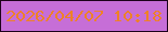 文字の大きさ：2、枠の色：1d011b、背景の色：c66ed7、文字の色：ee8128 無料ブログパーツのブログ時計