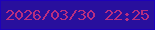 文字の大きさ：4、枠の色：1d01bb、背景の色：280f9d、文字の色：b72e80 無料ブログパーツのブログ時計