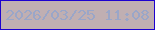 文字の大きさ：4、枠の色：1d01cf、背景の色：c0afb2、文字の色：9aa6c8 無料ブログパーツのブログ時計