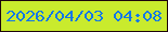 文字の大きさ：2、枠の色：1d030c、背景の色：c9eb2d、文字の色：1277e8 無料ブログパーツのブログ時計