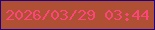 文字の大きさ：1、枠の色：1d0481、背景の色：af5035、文字の色：fd457a 無料ブログパーツのブログ時計