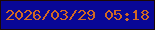 文字の大きさ：2、枠の色：1d0903、背景の色：090796、文字の色：d16924 無料ブログパーツのブログ時計