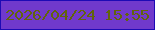 文字の大きさ：5、枠の色：1d0ab5、背景の色：7039cc、文字の色：62640c 無料ブログパーツのブログ時計