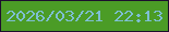 文字の大きさ：4、枠の色：1d0e2e、背景の色：4b9c26、文字の色：7ebfd3 無料ブログパーツのブログ時計