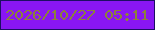 文字の大きさ：4、枠の色：1d0e64、背景の色：8916f3、文字の色：8c813b 無料ブログパーツのブログ時計