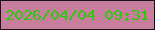 文字の大きさ：4、枠の色：1d0f19、背景の色：c67e9c、文字の色：2dca07 無料ブログパーツのブログ時計
