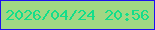 文字の大きさ：1、枠の色：1d10f0、背景の色：a1d784、文字の色：12de8b 無料ブログパーツのブログ時計