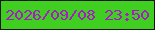 文字の大きさ：1、枠の色：1d1216、背景の色：3fcf20、文字の色：ac17c8 無料ブログパーツのブログ時計