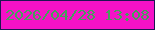 文字の大きさ：5、枠の色：1d1652、背景の色：f512c7、文字の色：469f5b 無料ブログパーツのブログ時計
