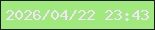 文字の大きさ：1、枠の色：1d1a29、背景の色：a0e97d、文字の色：f5e0ff 無料ブログパーツのブログ時計