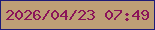 文字の大きさ：4、枠の色：1d1b78、背景の色：bd9f76、文字の色：8b1459 無料ブログパーツのブログ時計