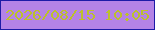 文字の大きさ：2、枠の色：1d1ba7、背景の色：b483e6、文字の色：bcc129 無料ブログパーツのブログ時計