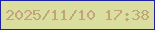 文字の大きさ：1、枠の色：1d20ab、背景の色：dade9e、文字の色：c2a37e 無料ブログパーツのブログ時計
