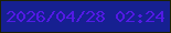 文字の大きさ：1、枠の色：1d2303、背景の色：162091、文字の色：531ae4 無料ブログパーツのブログ時計