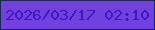 文字の大きさ：4、枠の色：1d255d、背景の色：7142db、文字の色：4611cc 無料ブログパーツのブログ時計