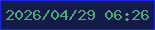 文字の大きさ：4、枠の色：1d26e3、背景の色：151b49、文字の色：53a77d 無料ブログパーツのブログ時計