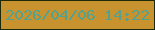 文字の大きさ：2、枠の色：1d2909、背景の色：c8932f、文字の色：53a28f 無料ブログパーツのブログ時計