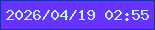 文字の大きさ：3、枠の色：1d2ab7、背景の色：6632ff、文字の色：c4f1ce 無料ブログパーツのブログ時計