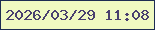 文字の大きさ：2、枠の色：1d2c52、背景の色：eff9c1、文字の色：49406f 無料ブログパーツのブログ時計