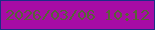 文字の大きさ：4、枠の色：1d2d87、背景の色：a70ca5、文字の色：586238 無料ブログパーツのブログ時計