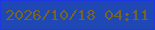 文字の大きさ：5、枠の色：1d37e5、背景の色：2048b5、文字の色：756627 無料ブログパーツのブログ時計