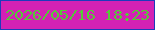 文字の大きさ：4、枠の色：1d3bbb、背景の色：d322b4、文字の色：55c938 無料ブログパーツのブログ時計