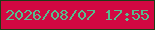 文字の大きさ：1、枠の色：1d3c16、背景の色：d20842、文字の色：55be8e 無料ブログパーツのブログ時計