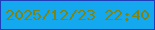 文字の大きさ：2、枠の色：1d3eb6、背景の色：14a8ef、文字の色：7d8414 無料ブログパーツのブログ時計