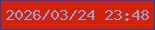 文字の大きさ：3、枠の色：1d3fb9、背景の色：d4210a、文字の色：94a3de 無料ブログパーツのブログ時計