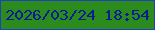 文字の大きさ：5、枠の色：1d42bc、背景の色：2c8b1d、文字の色：051c93 無料ブログパーツのブログ時計