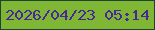 文字の大きさ：3、枠の色：1d4332、背景の色：7fb634、文字の色：482799 無料ブログパーツのブログ時計
