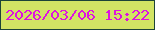 文字の大きさ：5、枠の色：1d4438、背景の色：d2e464、文字の色：dd13df 無料ブログパーツのブログ時計