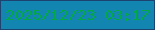 文字の大きさ：4、枠の色：1d4471、背景の色：1286b1、文字の色：05a849 無料ブログパーツのブログ時計
