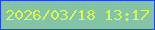 文字の大きさ：1、枠の色：1d47ed、背景の色：82c4a5、文字の色：daf655 無料ブログパーツのブログ時計