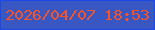 文字の大きさ：4、枠の色：1d48e9、背景の色：3857c2、文字の色：f75327 無料ブログパーツのブログ時計