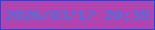 文字の大きさ：2、枠の色：1d4be1、背景の色：b343af、文字の色：2e7eec 無料ブログパーツのブログ時計