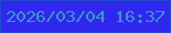 文字の大きさ：1、枠の色：1d4dc9、背景の色：3027ef、文字の色：3a96c3 無料ブログパーツのブログ時計